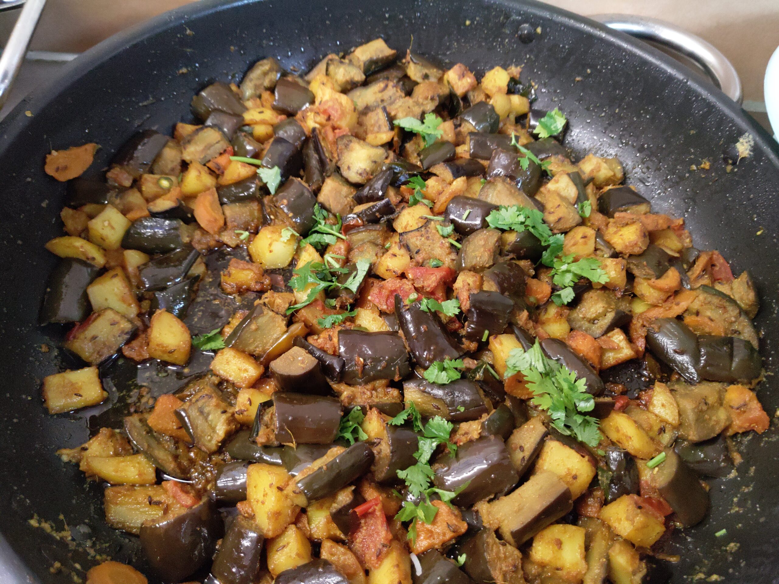 Brinjal Potato Fry